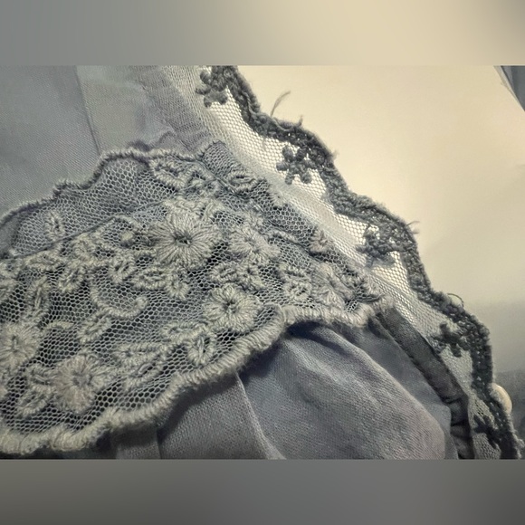 Free People Light Blue Ruffled Blouse - Picture 10 of 11